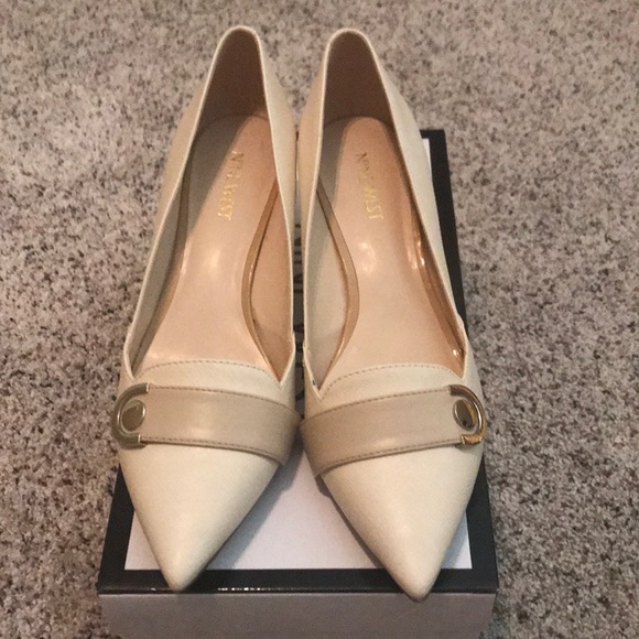 off white kitten heels